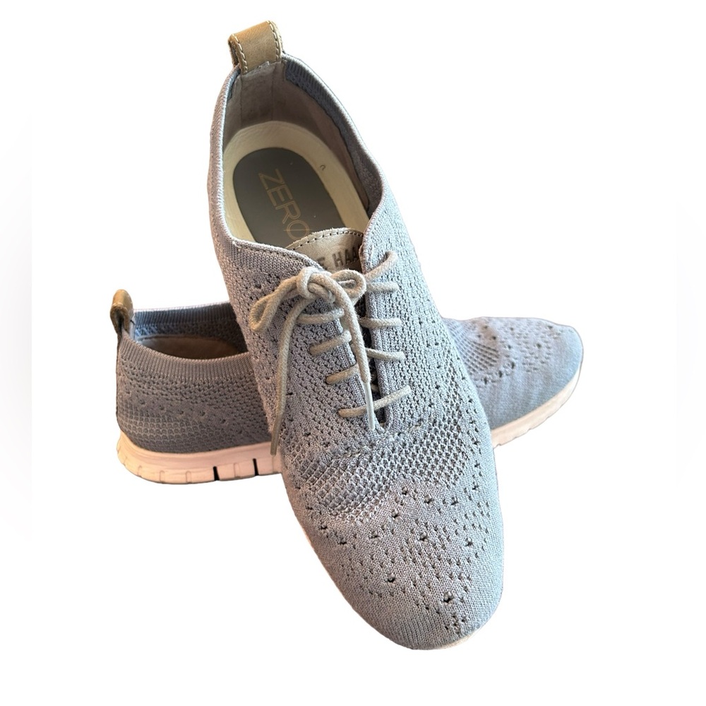 Cole Haan Women’s ZEROGRAND StitchLite Wingtip Oxford Knit Sneaker Gray Size 8.5